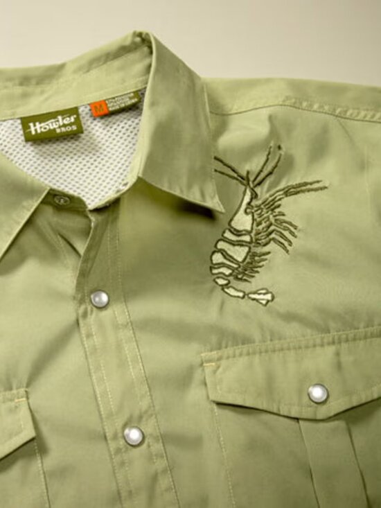 Howler Brothers Other - Rare Howler Bros Dancing Prawn Gaucho Snapshirt Terra Green (XL)